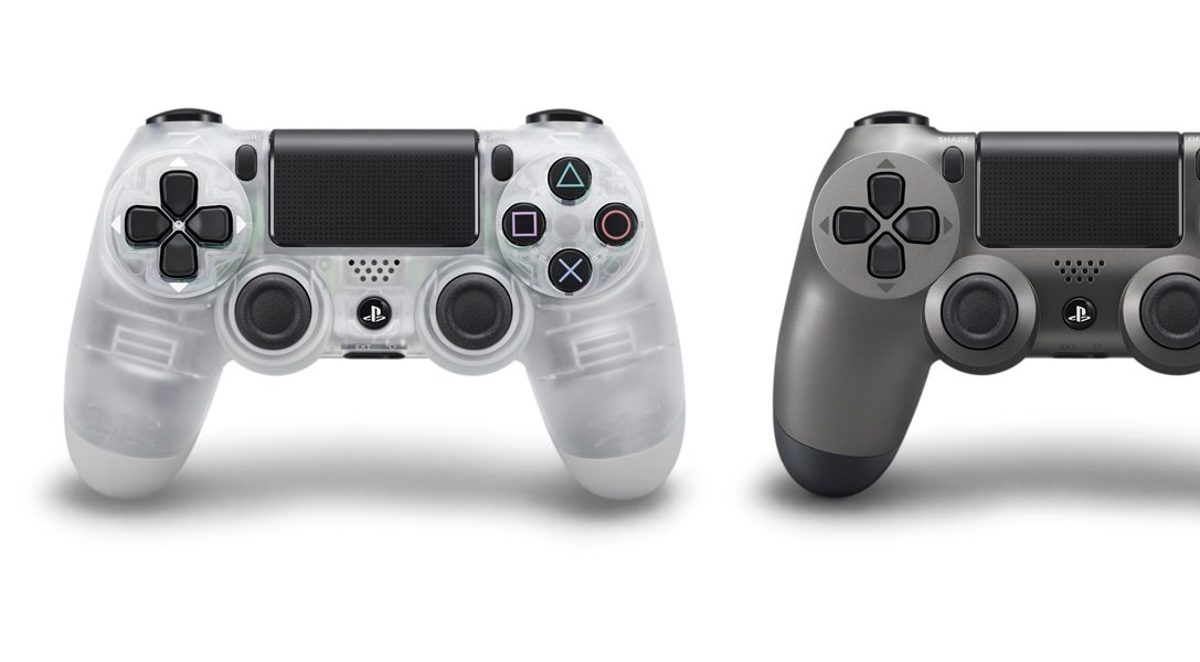 Les manettes sans fil DUALSHOCK 4 Crystal et Steel Black sortiront en juillet