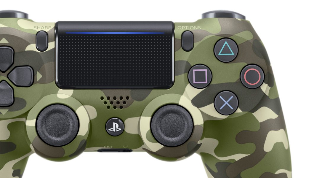 Nouvelle manette DUALSHOCK 4 camouflage vert dévoilée