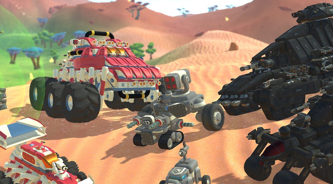 Construisez des voitures, des avions et bien d’autres véhicules pour affronter vos amis sur TerraTech, disponible le 14 août sur PS4