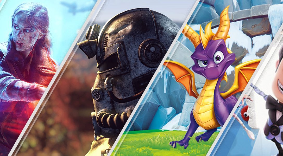 Cette semaine sur le PlayStation Store : Battlefield V, Fallout 76, Spyro Reignited Trilogy et bien plus encore