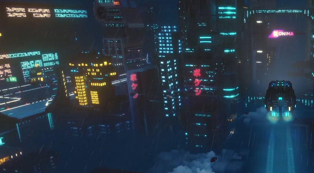 Incarnez une livreuse et survivez à une nuit au cœur d’une métropole cyberpunk en voxel dans Cloudpunk
