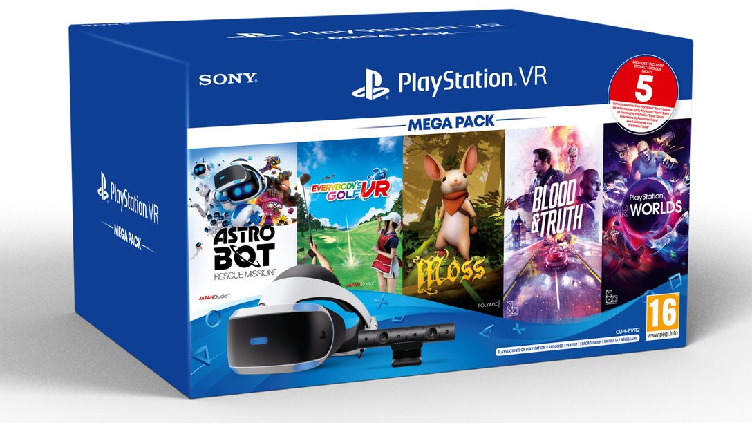 Le Méga Pack PS VR, qui comprend cinq jeux incroyables, sort ce mois-ci en Europe, en Australie et en Nouvelle-Zélande