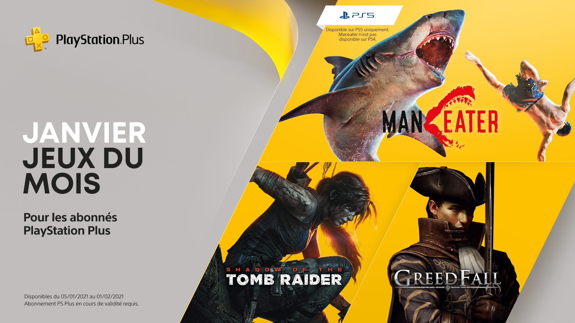 Commentaires sur Les jeux PlayStation Plus du mois de janvier : Maneater, Shadow of the Tomb Raider et Greedfall par anisb99