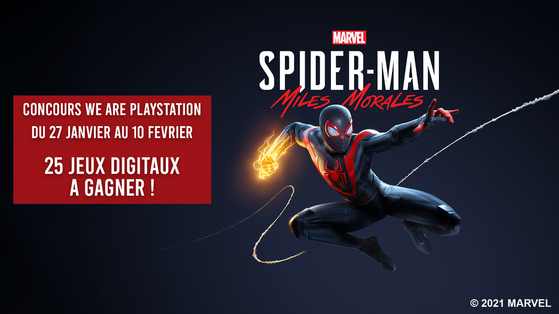 Répondez à la question du concours WeArePlayStation et gagnez peut-être un des 25 jeux digitaux PS4/PS5 « Marvel’s Spider-Man: Morales