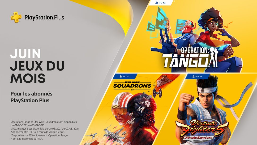 Les jeux PlayStation Plus du mois de juin : Operation: Tango, Virtua Fighter 5: Ultimate Showdown, Star Wars: Squadrons