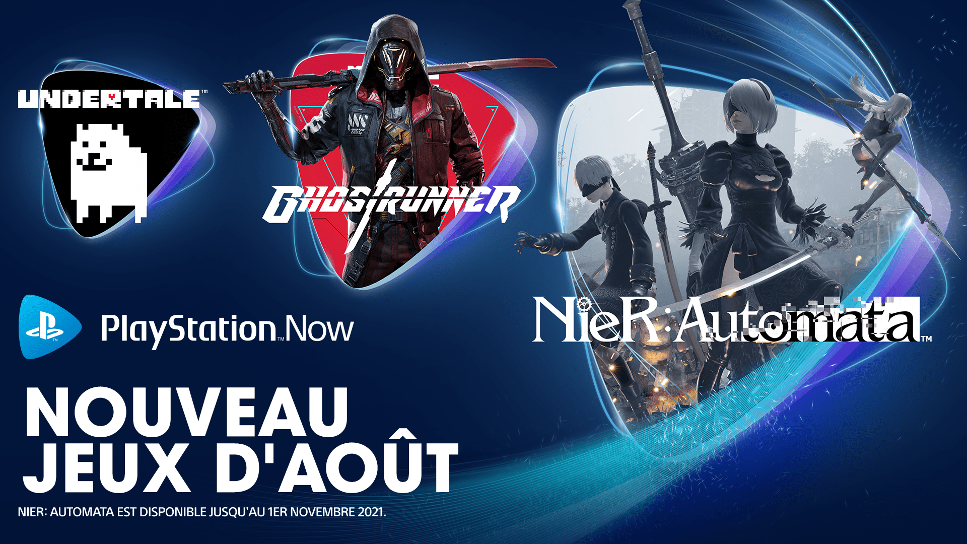 Les jeux PlayStation Now du mois d’août : Nier: Automata, Ghostrunner, Undertale