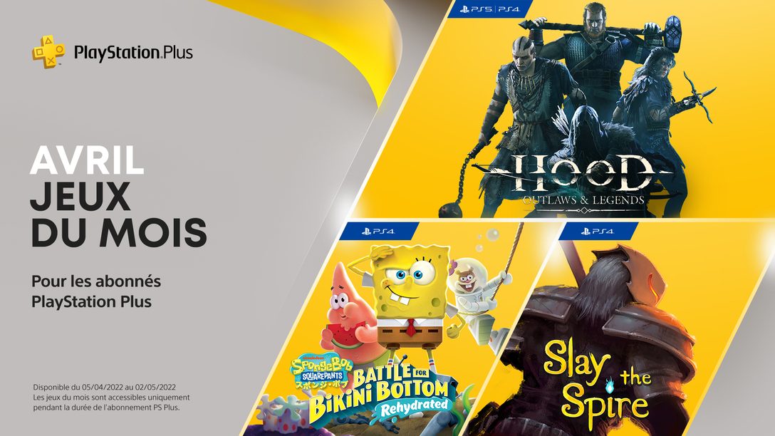 Les jeux PlayStation Plus du mois d’avril : Hood: Outlaws & Legends, Bob l’éponge : Bataille pour Bikini Bottom – Réhydraté, Slay the Spire