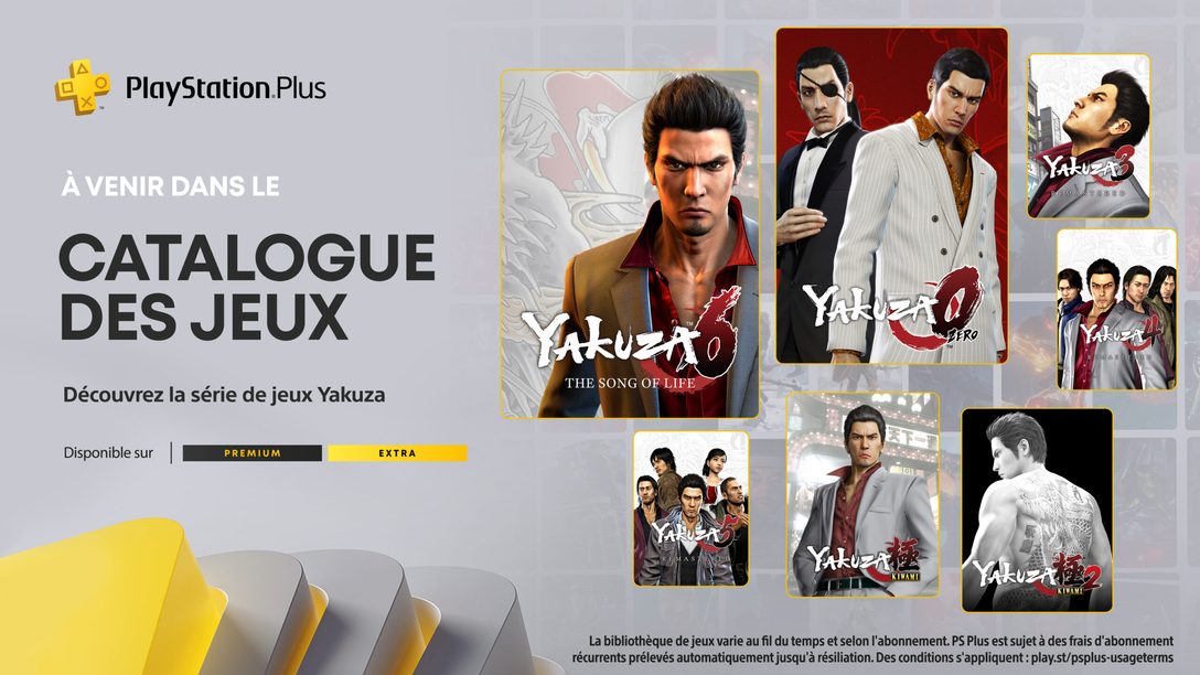 8 jeux Yakuza débarquent sur PlayStation Plus en 2022 à partir du mois prochain