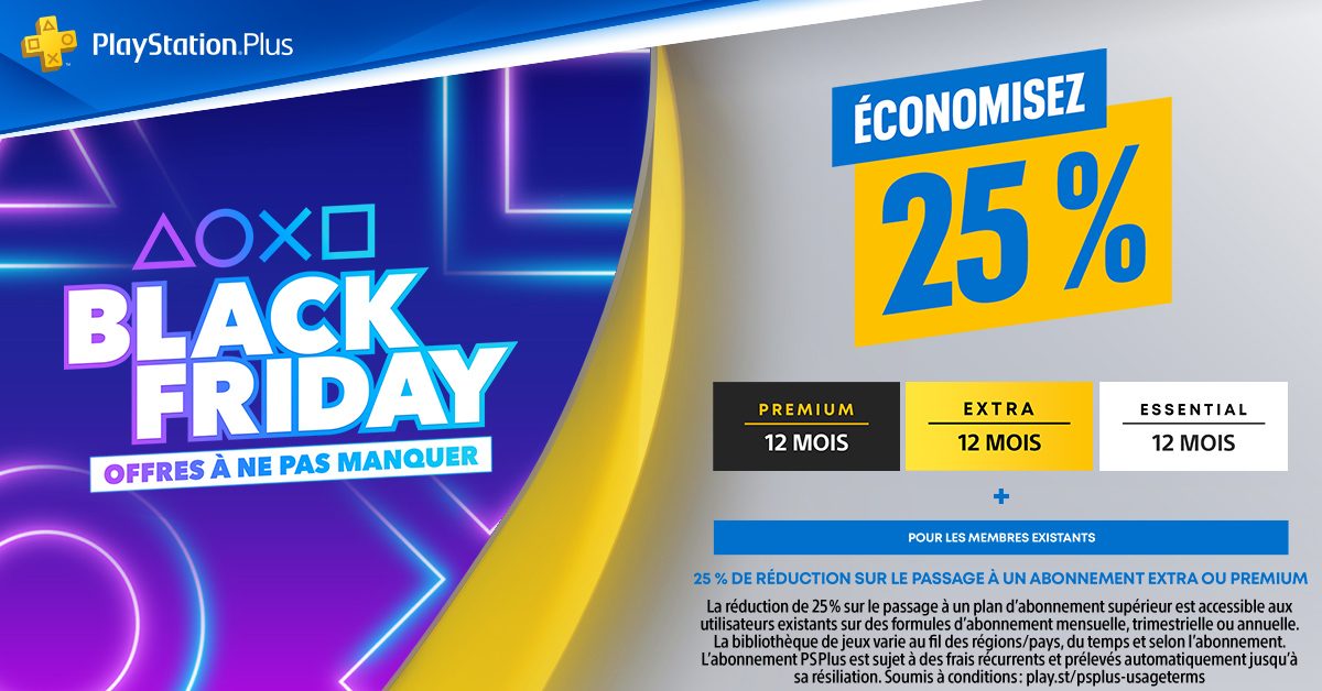 PS4 : une remise de 25 % sur l'abonnement PlayStation Plus (12 mois)