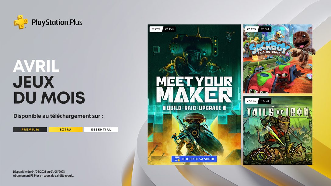 Jeux PlayStation Plus du mois d’avril : Meet Your Maker, Sackboy: A Big Adventure, Tails of Iron