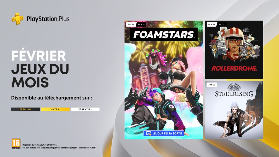 Les jeux du mois PlayStation Plus de février : Foamstars, Rollerdrome et Steelrising