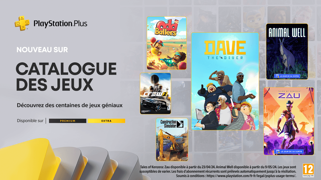 Catalogue des jeux PlayStation Plus pour avril : Animal Well, Dave the Diver, Tales of Kenzera: Zau et bien plus