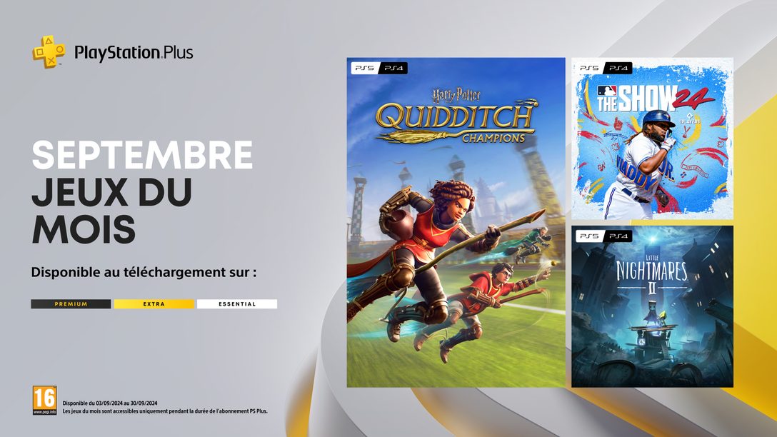 Les jeux du mois PlayStation Plus de septembre : Harry Potter: Quidditch Champions, MLB The Show 24, Little Nightmares II