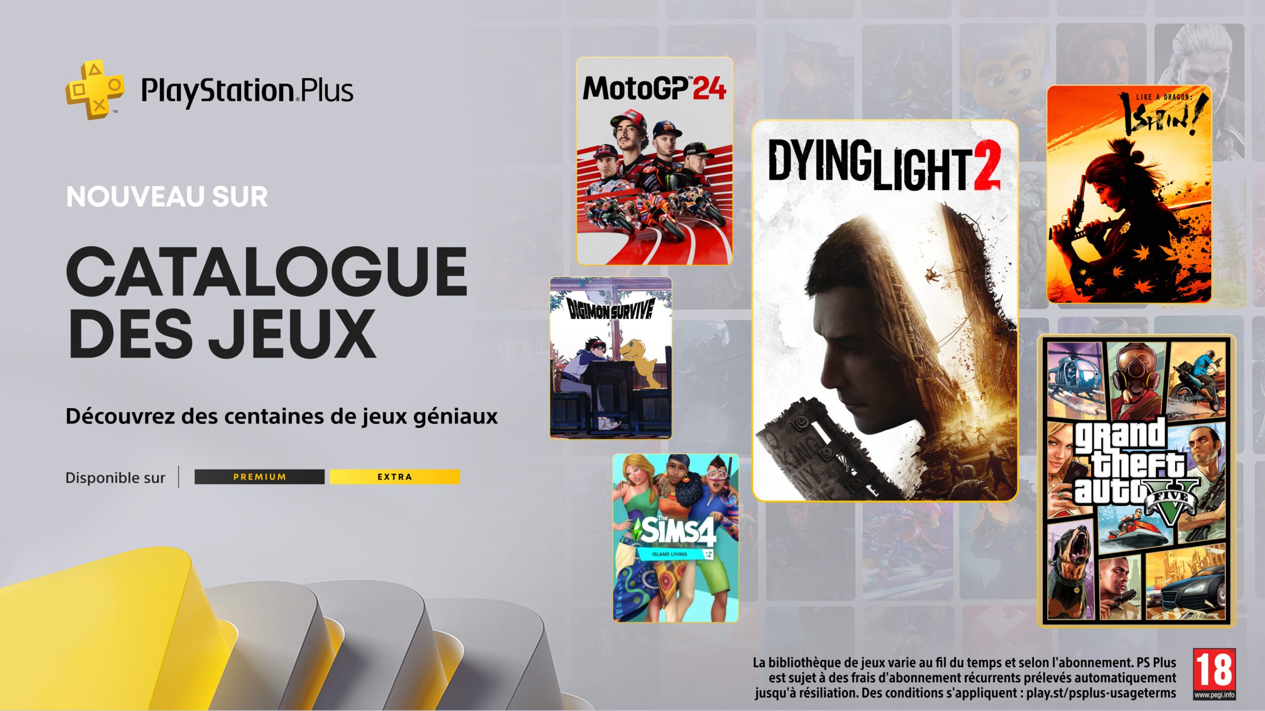 Catalogue des jeux PlayStation Plus pour novembre : Grand Theft Auto V, Dying Light 2: Stay Human, Like a Dragon: Ishin! et bien d’autres