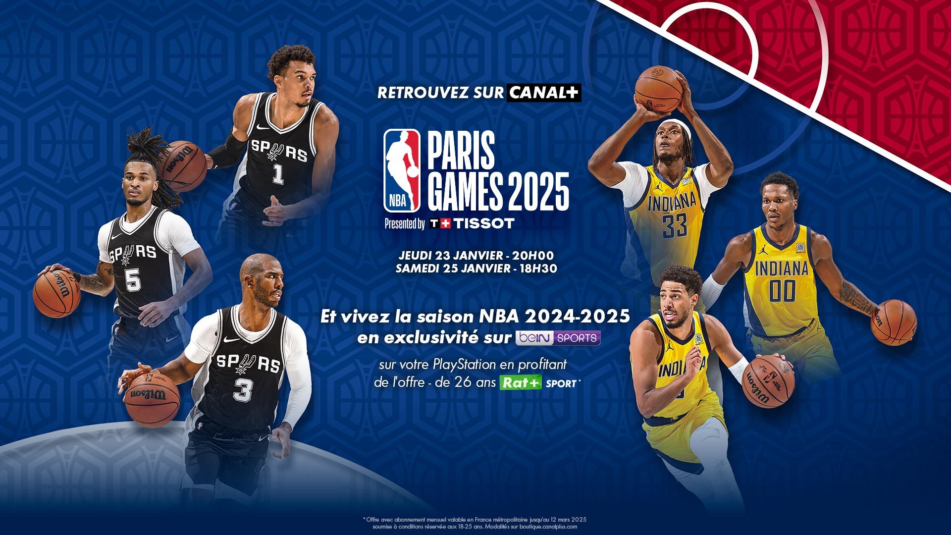 Rendez-vous sur CANAL+ pour le NBA Paris Games 2025 !