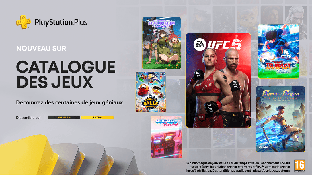 Catalogue des jeux PlayStation Plus pour mars : UFC 5, Prince of Persia: The Lost Crown, Captain Tsubasa: Rise of New Champions et bien d’autres