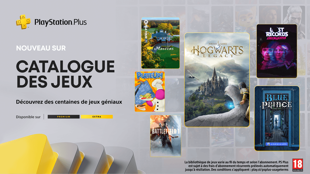 Catalogue des jeux PlayStation Plus pour avril : Hogwarts Legacy : L’Héritage de Poudlard, Blue Prince, Lost Records: Bloom & Rage Tape 2 et bien d’autres